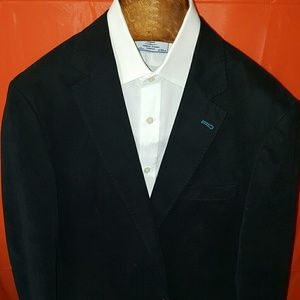 Ted Baker London mens Blazer 44R navy blue cotton